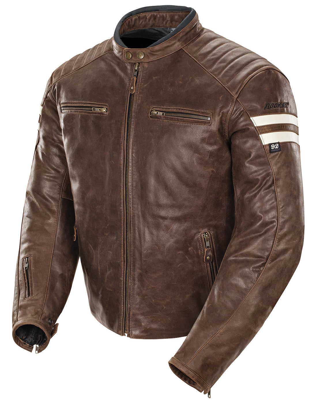 Joe Rocket Classic '92 Leather Jacket - Brown/Cream