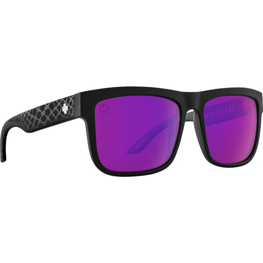 Spy Discord Sunglasses - Slayco Matte Black Viper/Happy Bronze Purple Spectra