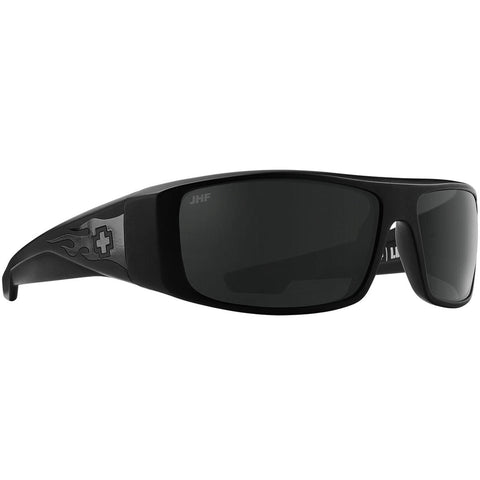 Spy Logan Sunglasses - Boo Johnson - Matte Black Gloss Flames/Happy Grey