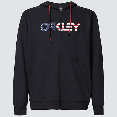 Oakley Teddy Zip Hoodie Jacket - Black/American Flag