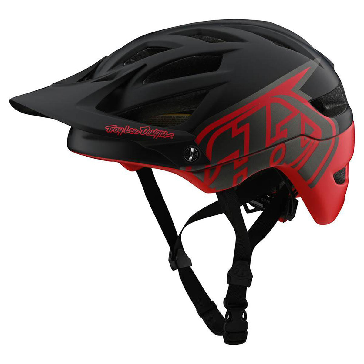 Troy Lee Designs A1 Helmet w/ MIPS (CLOSEOUT) - Classic Black/Red