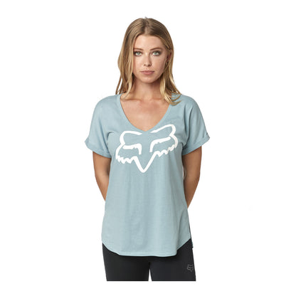 Fox Racing Womens Responded Roll Sleeve Vneck  - Citadel