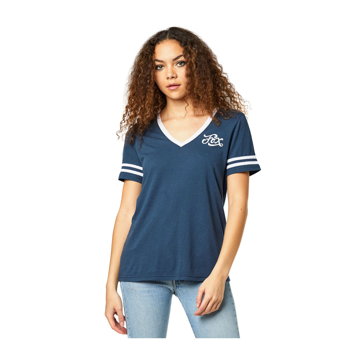 Fox Racing Womens Heartbreaker Short Sleeve Top - Navy