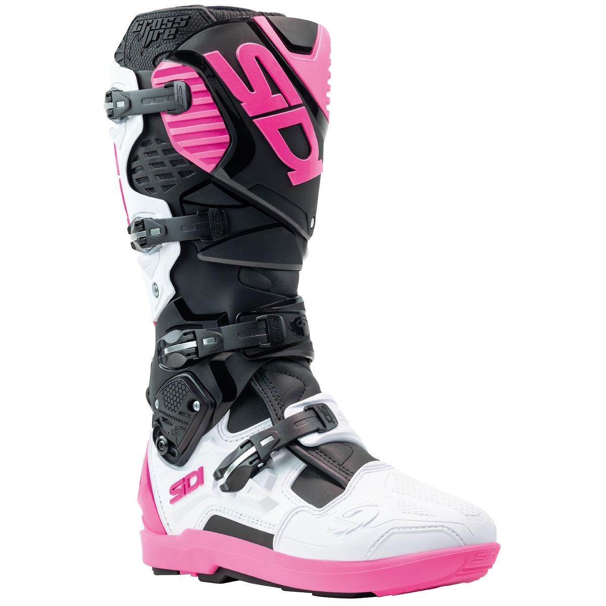 Sidi Crossfire 3 SRS Boots - Black/White/Pink 