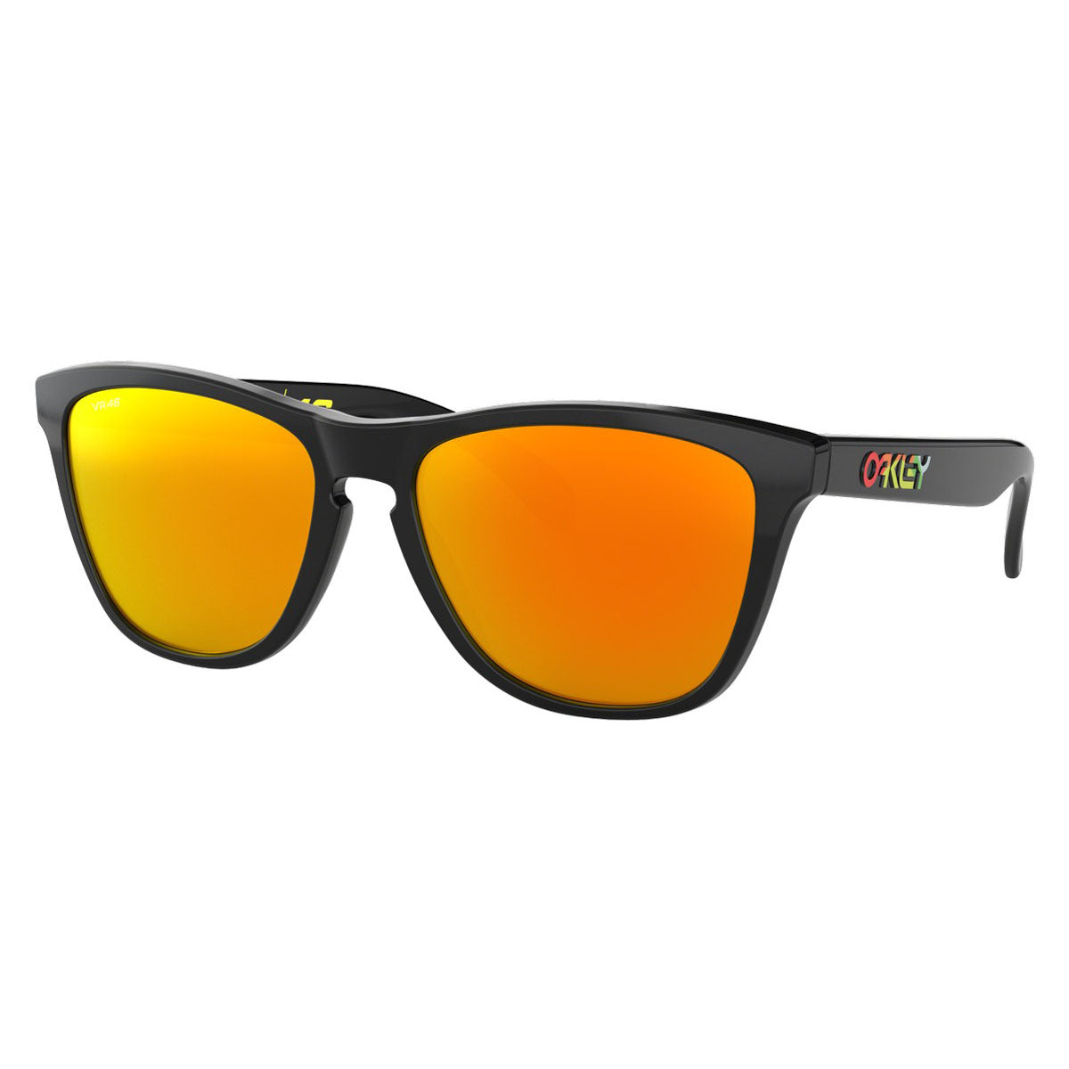 Oakley Frogskins VR/46 Sunglasses CLOSEOUT - Polished Black/Fire Iridium