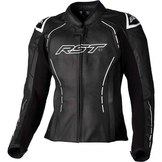 RST Womens S1 CE Leather Jacket Black/White