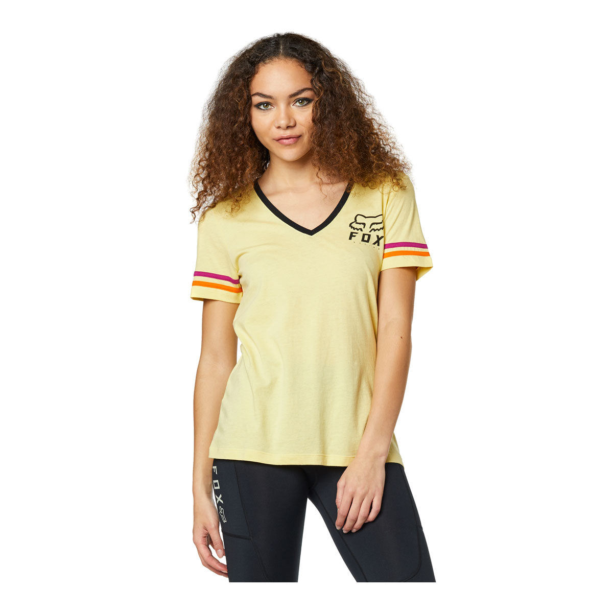 Fox Racing Womens Heritage Forger Top - Pale Yellow