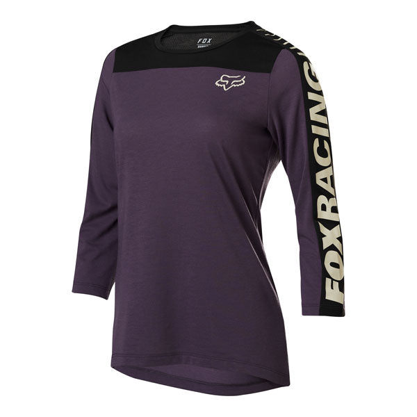 Fox Racing Womens Ranger Dri-Release 3/4 Jersey CLOSEOUT - Dark Purple