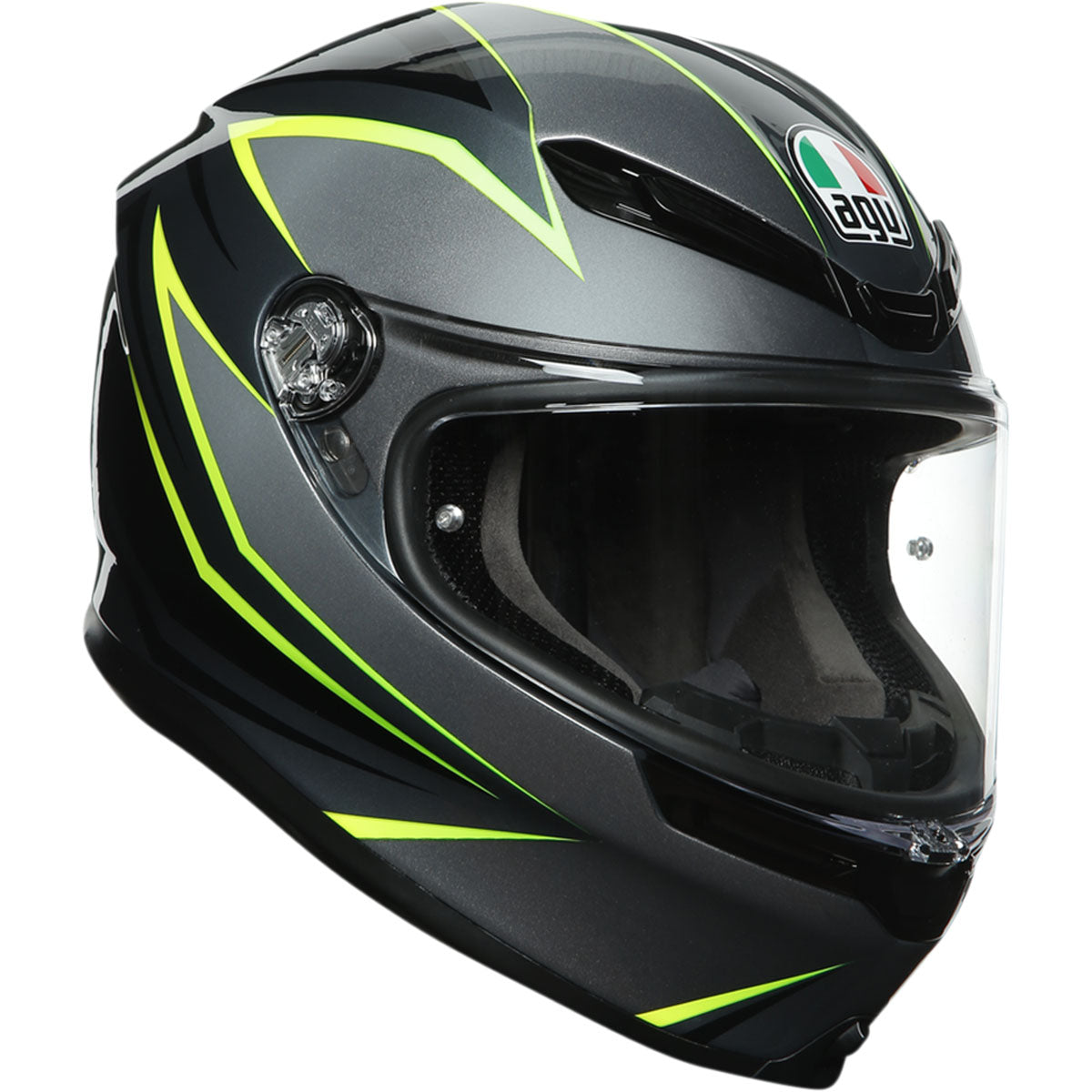 AGV K6 Flash Helmet (CLOSEOUT) - Grey/Black/Lime