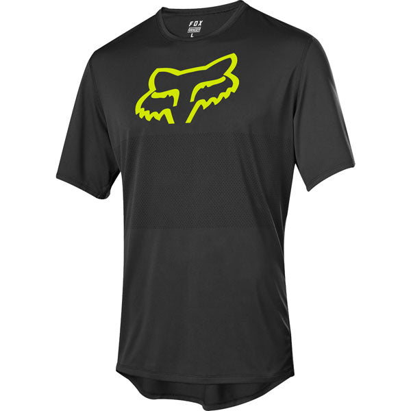 Fox Racing Ranger Short Sleeve Foxhead Jersey - Black/Yellow