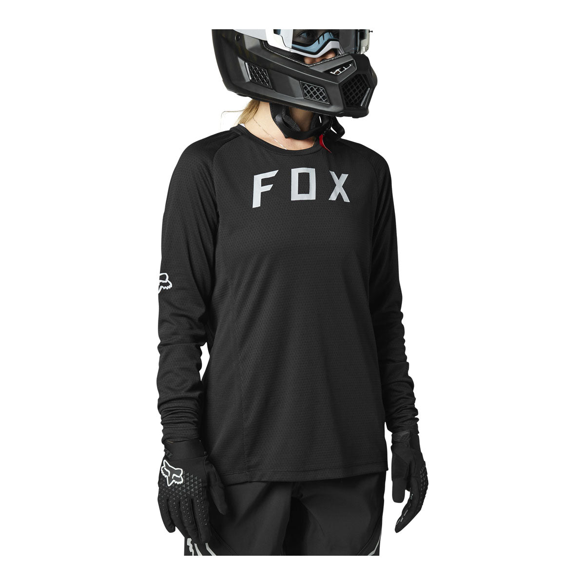 Fox Racing Womens Defend Long Sleeve Jersey CLOSEOUT - Black