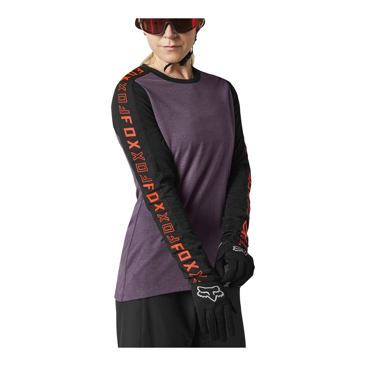 Fox Racing Womens Ranger Dri-Release Long Sleeve Jersey CLOSEOUT - Black/Purple