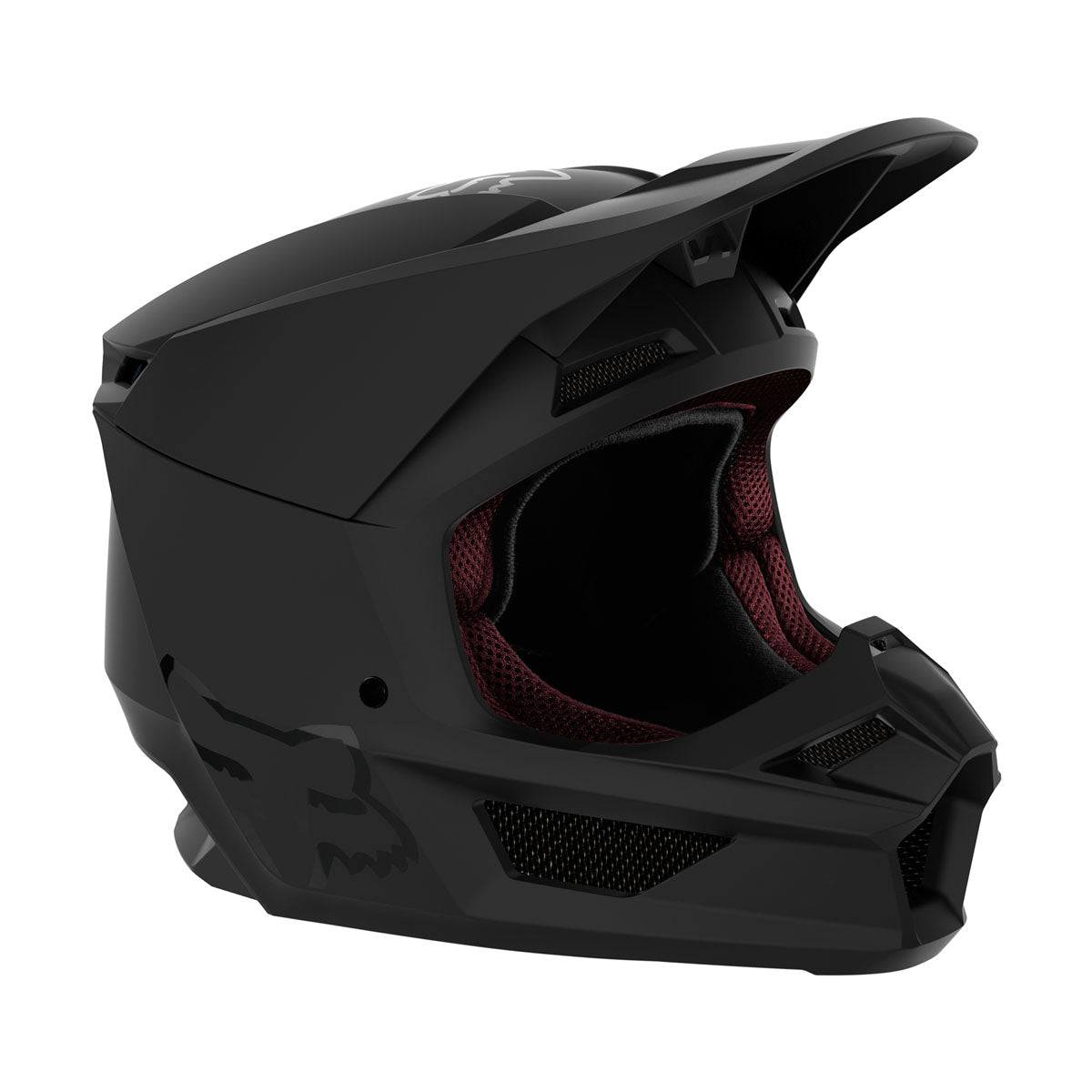 Fox Racing Youth V1 Matte Black Helmet  - Matte Black