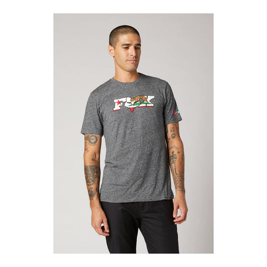 Fox Racing California Flag Premium Tee - Heather Graphite