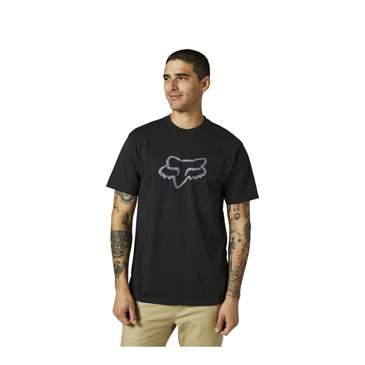 Fox Racing Legacy Fox Head Short Sleeve Tee - Black/Black