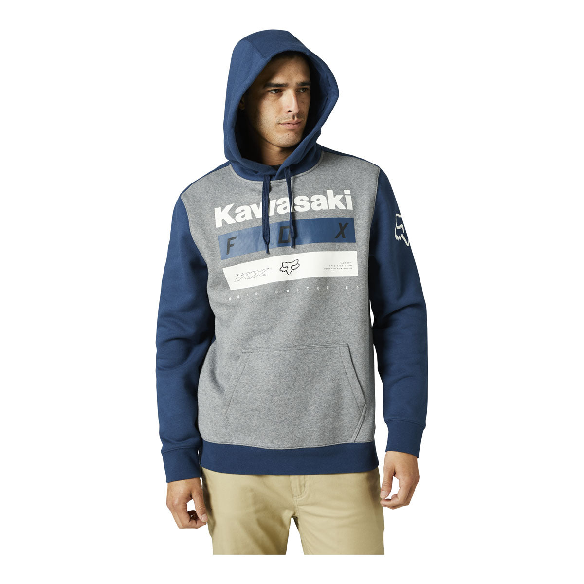 Fox Racing Kawasaki Stripes Pullover Fleece - Dark Indigo