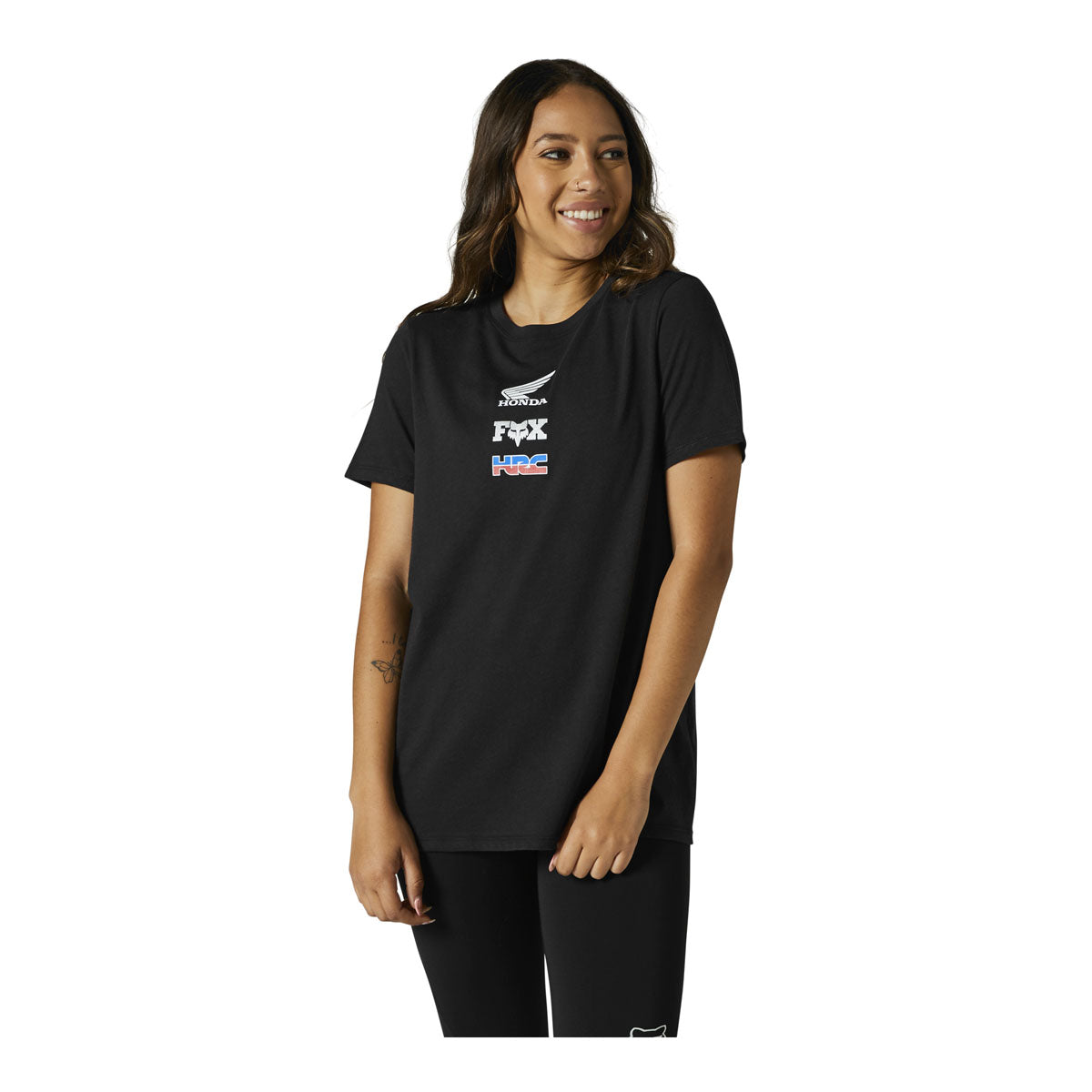 Fox Racing Womens Honda Wing Short Sleeve Tee - Black