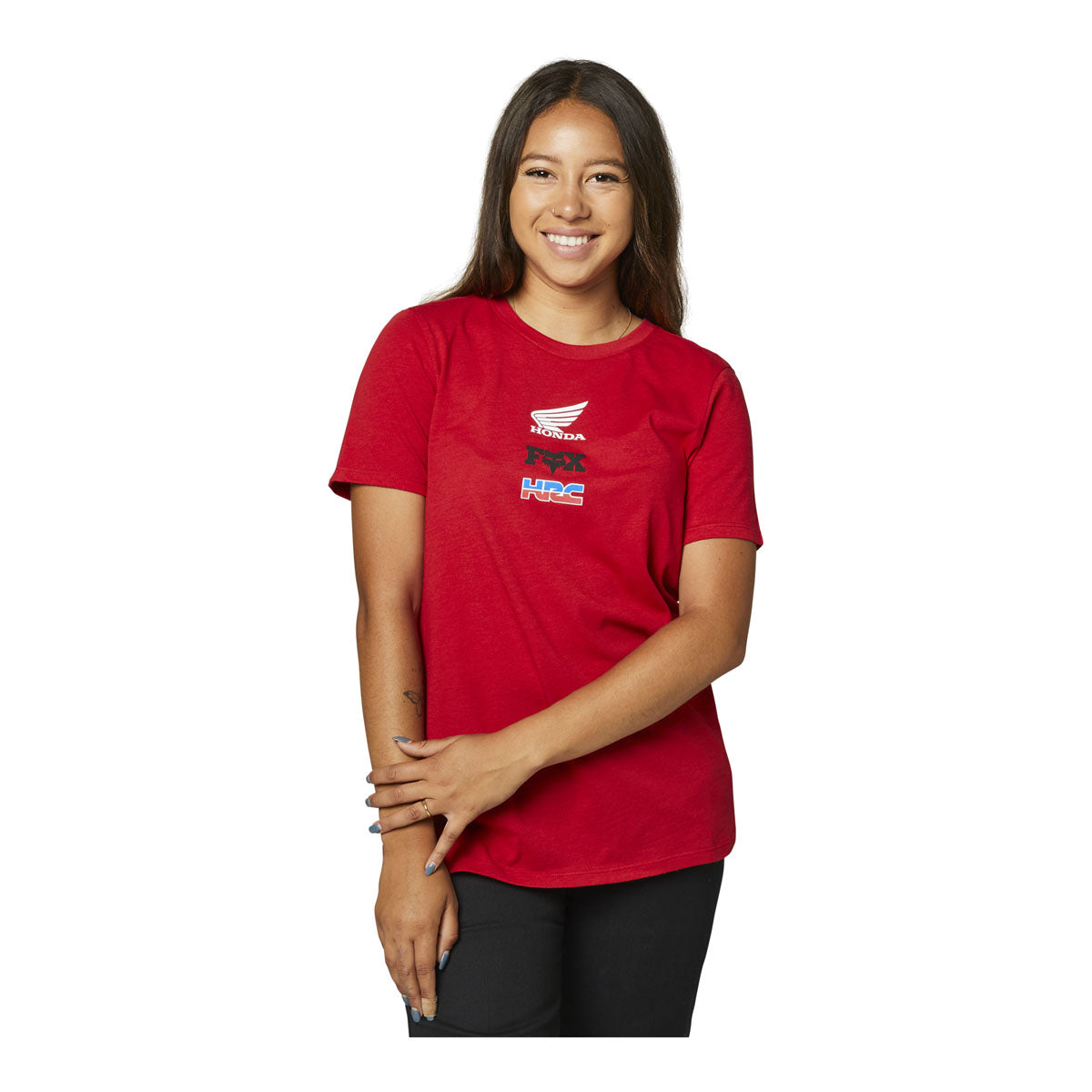 Fox Racing Womens Honda Wing Short Sleeve Tee - Flame Red