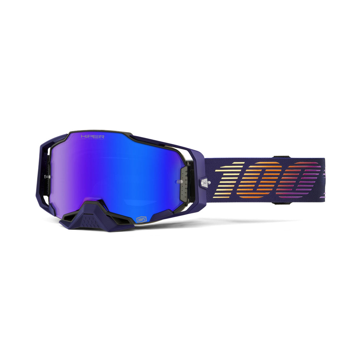 100% Armega Hiper Goggles Agenda / Mirror Blue Lens