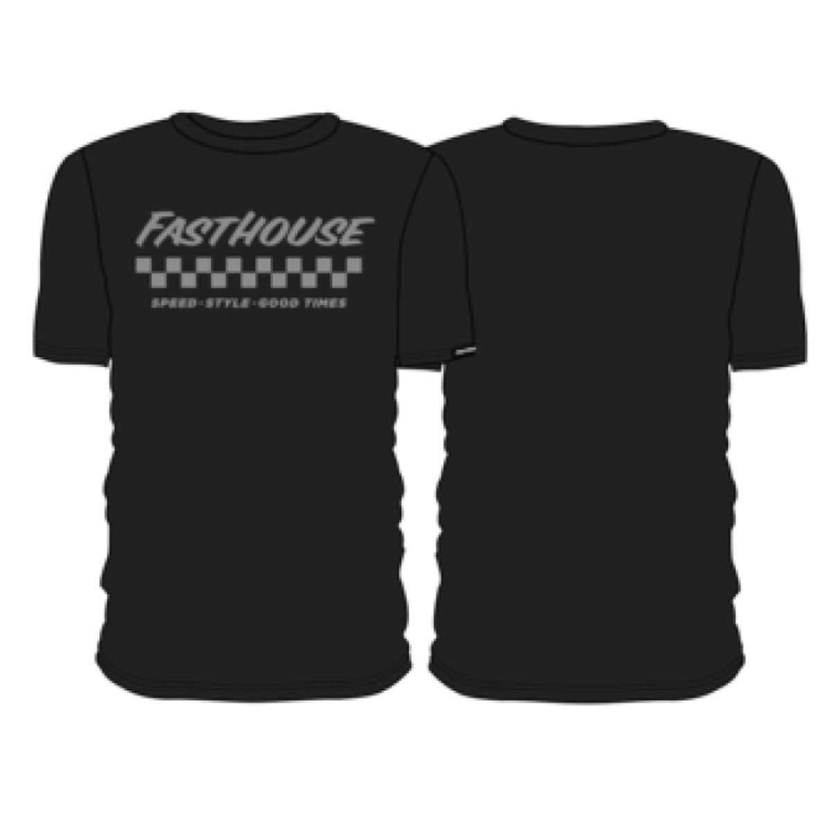 Fasthouse Apex Tee Graphite - Graphite/Black