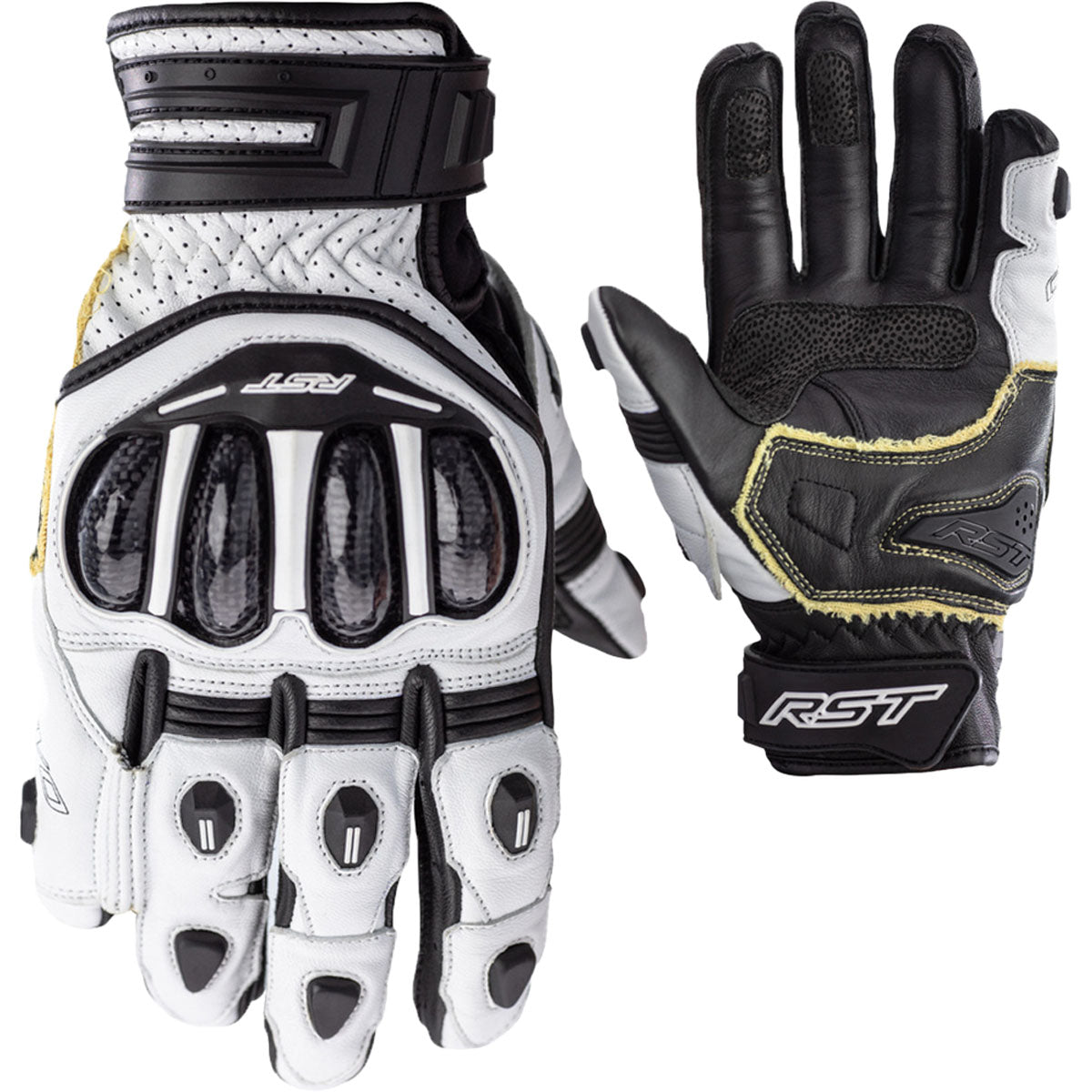 RST Tractech EVO 4 Short CE Glove White/White/Black