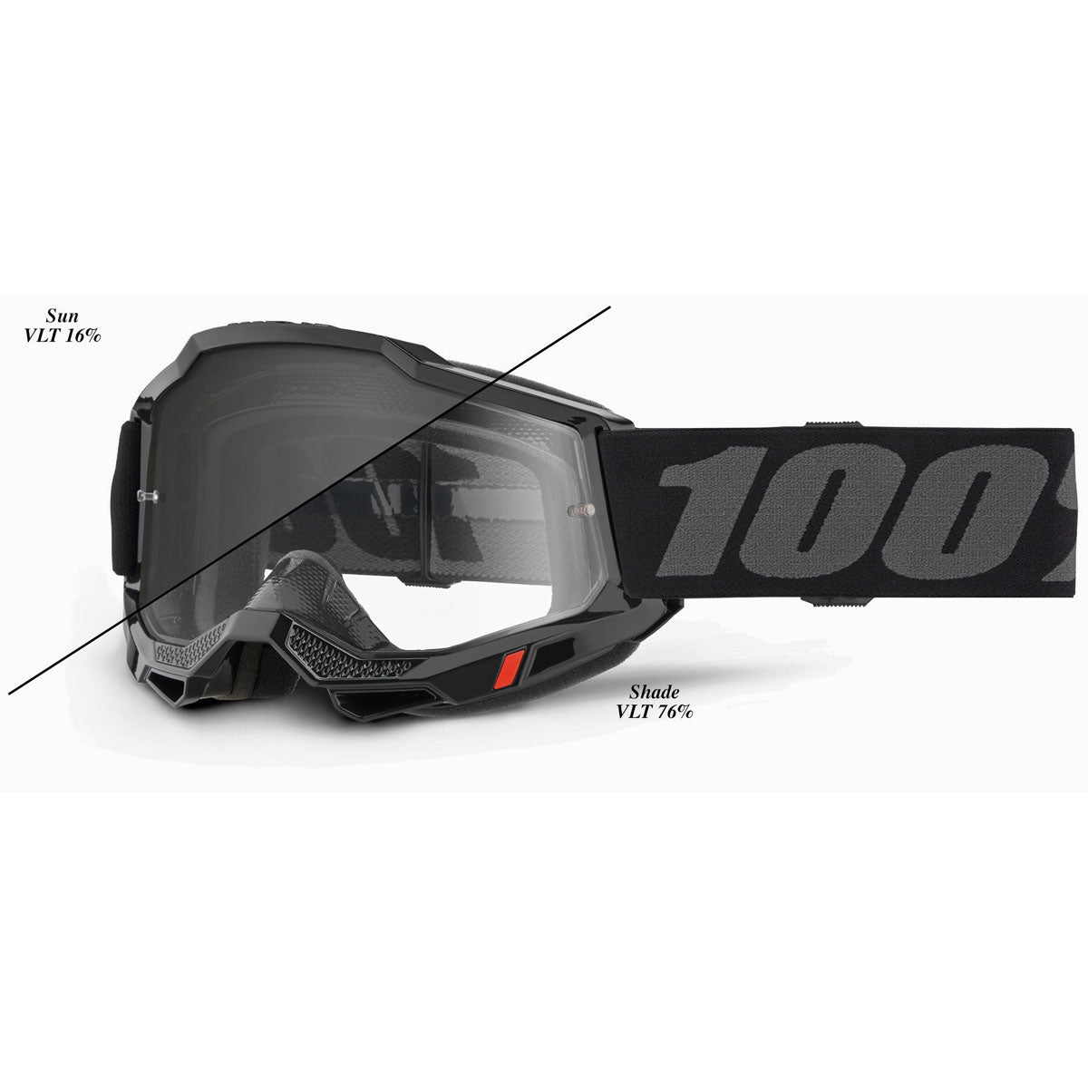 100% Accuri 2 OTG/UTV/ATV Desert Goggles Black / Photochromic Lens