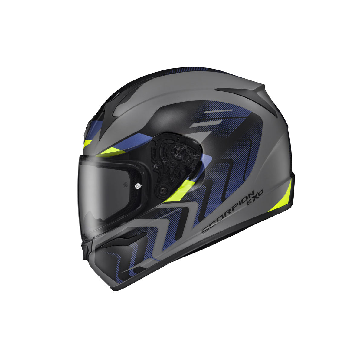 Scorpion EXO EXO-R320 Alchemy Helmet CLOSEOUT - Cement/Blue/Hi-Viz