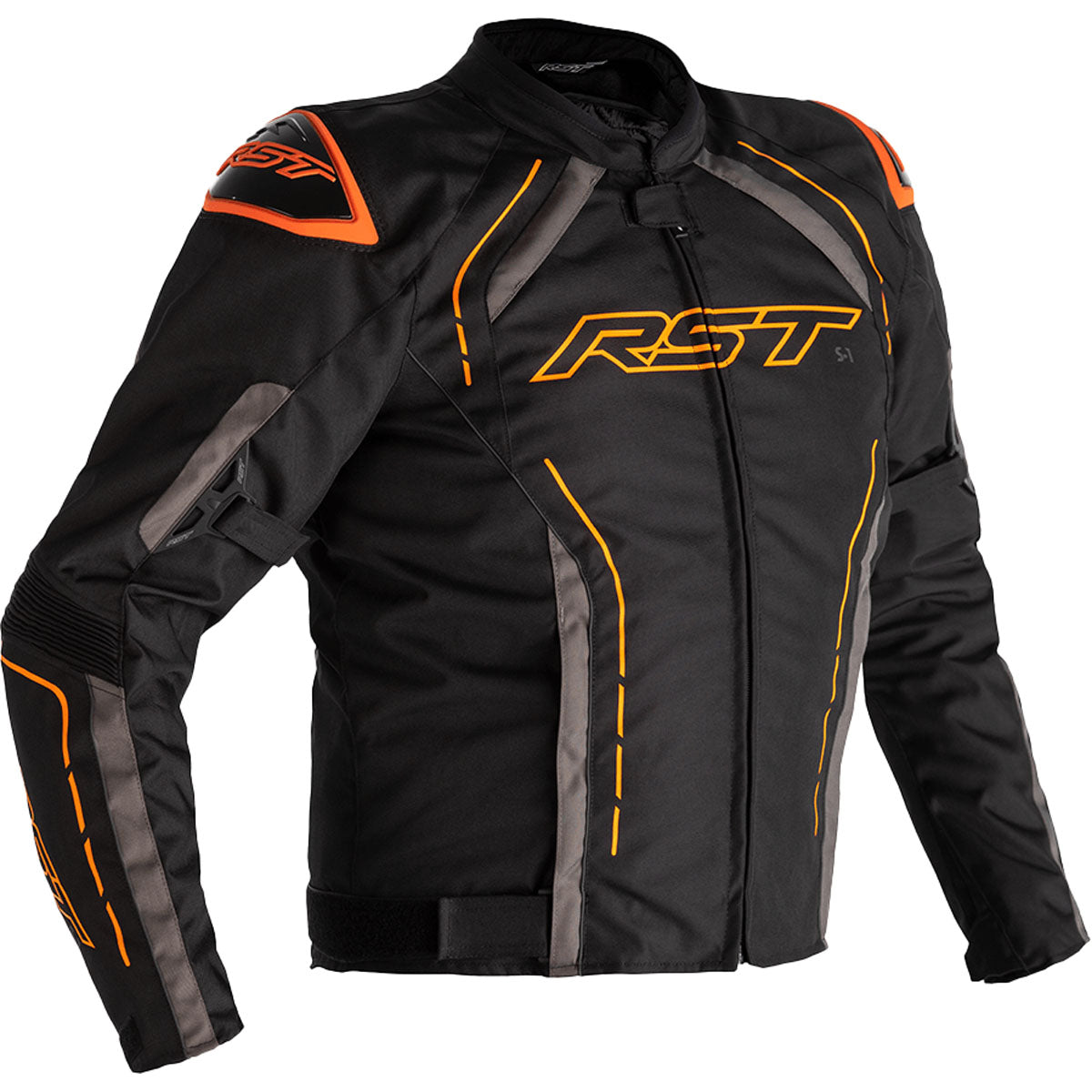 RST S1 CE Textile Jacket Black/Grey/Neon Orange