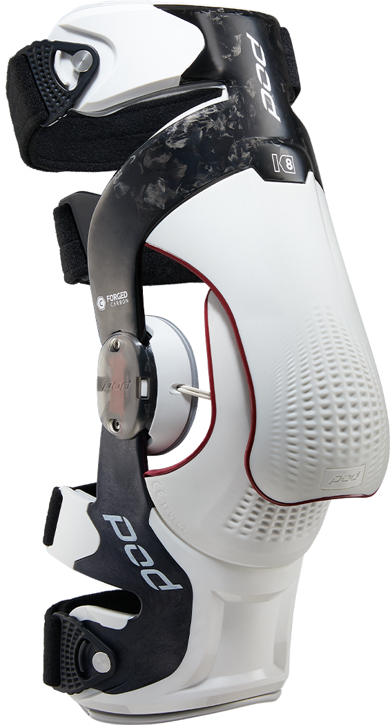 Pod K8 3.0 Knee Brace Carbon - Right - Carbon/White