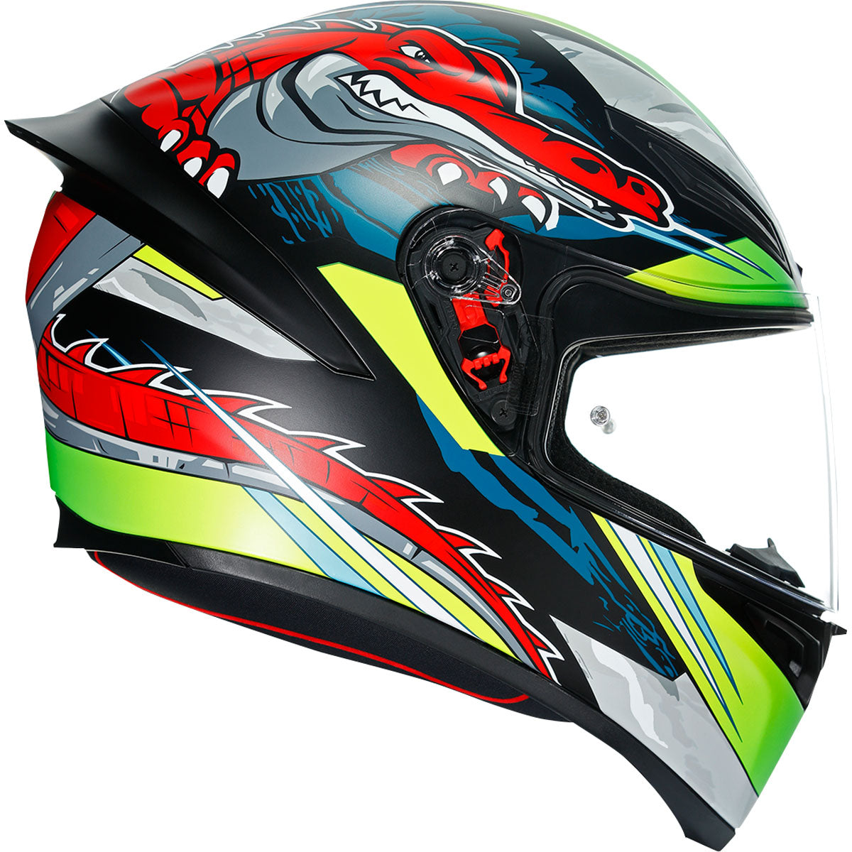 AGV K1 Dundee Helmet (CLOSEOUT) - Matte Lime/Red