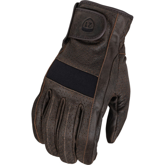 Highway 21 Jab Full Perforated Gloves - Brown