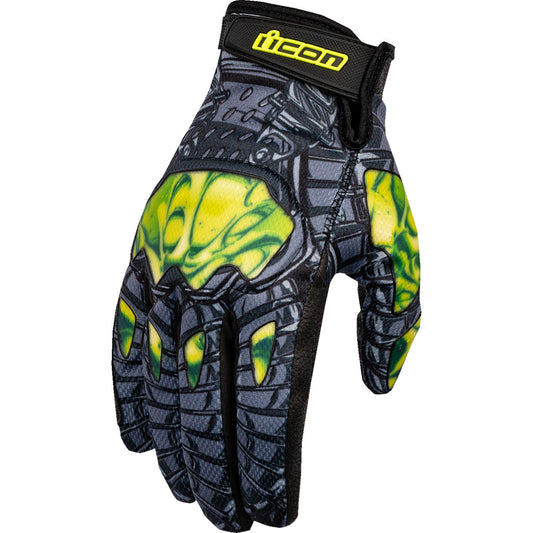 Icon Hooligan Outbreak Gloves - Green