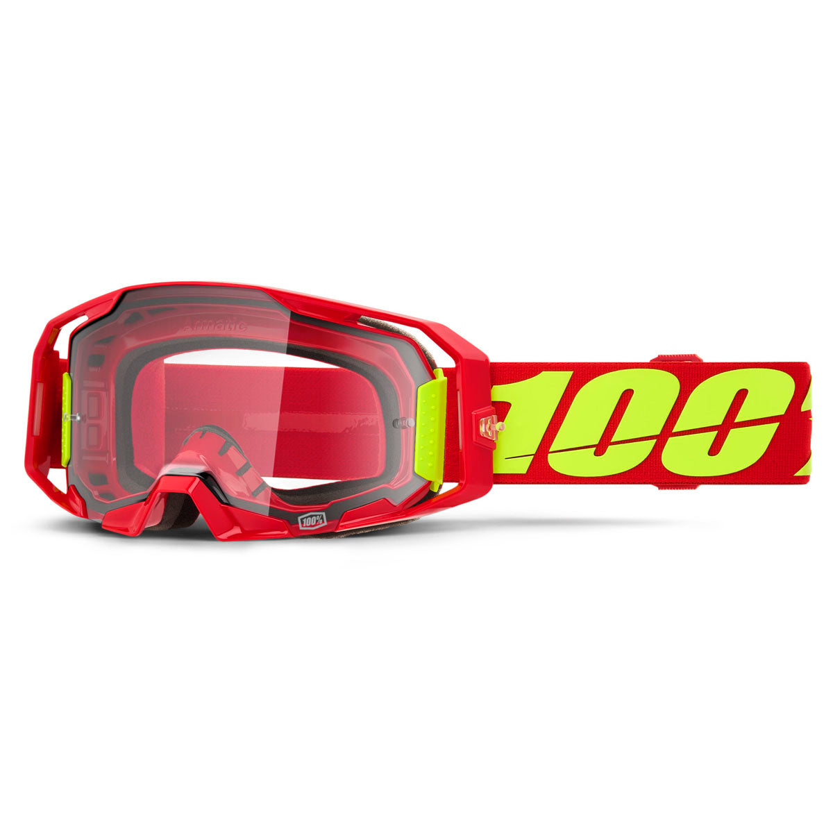 100% Armatic Goggles Red / Clear Lens