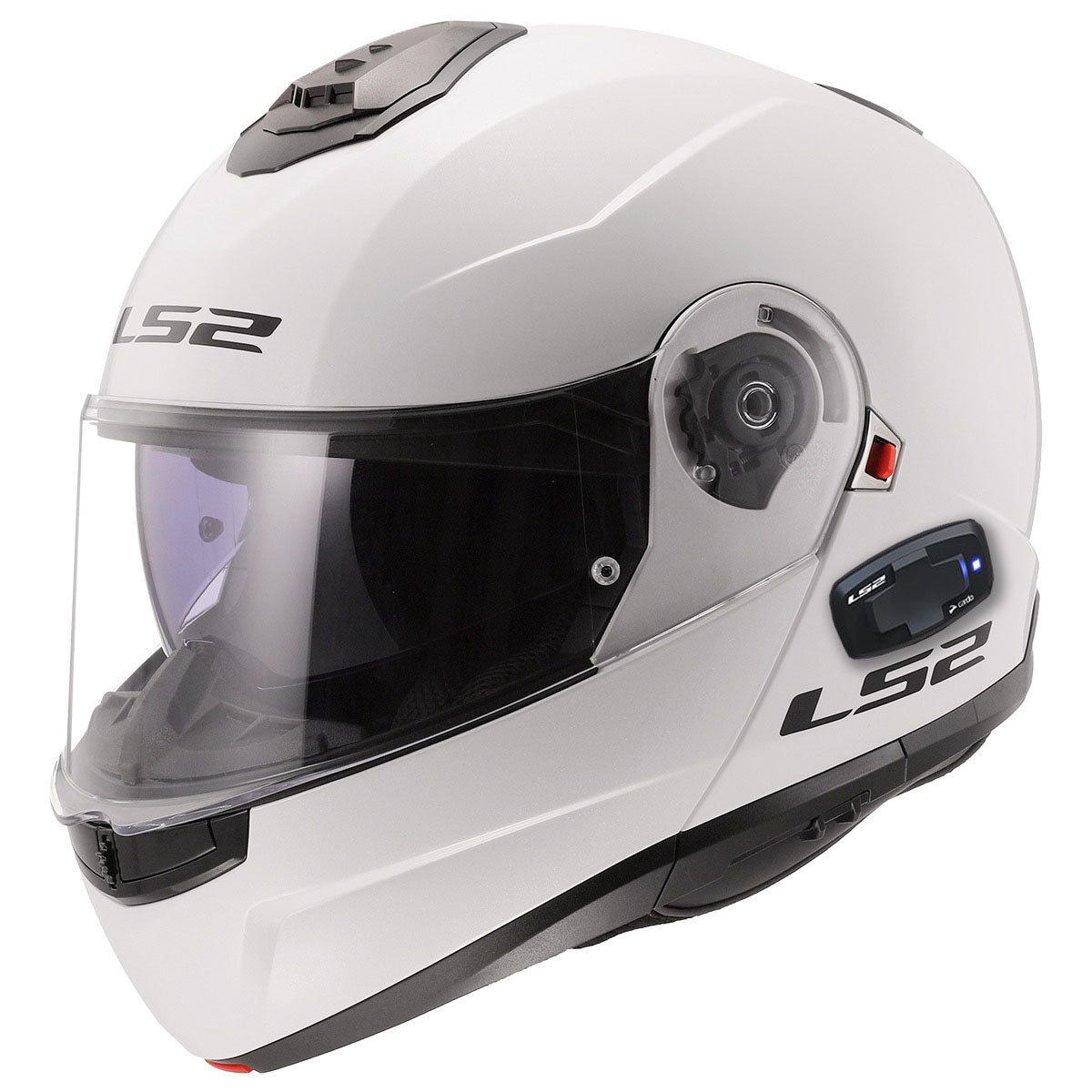 LS2 Strobe II Cardo Solid Helmet - Gloss White