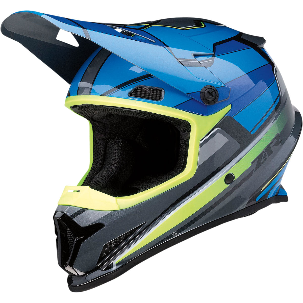 Z1R Rise Helmet - MC - Blue/Hi-Vis Yellow