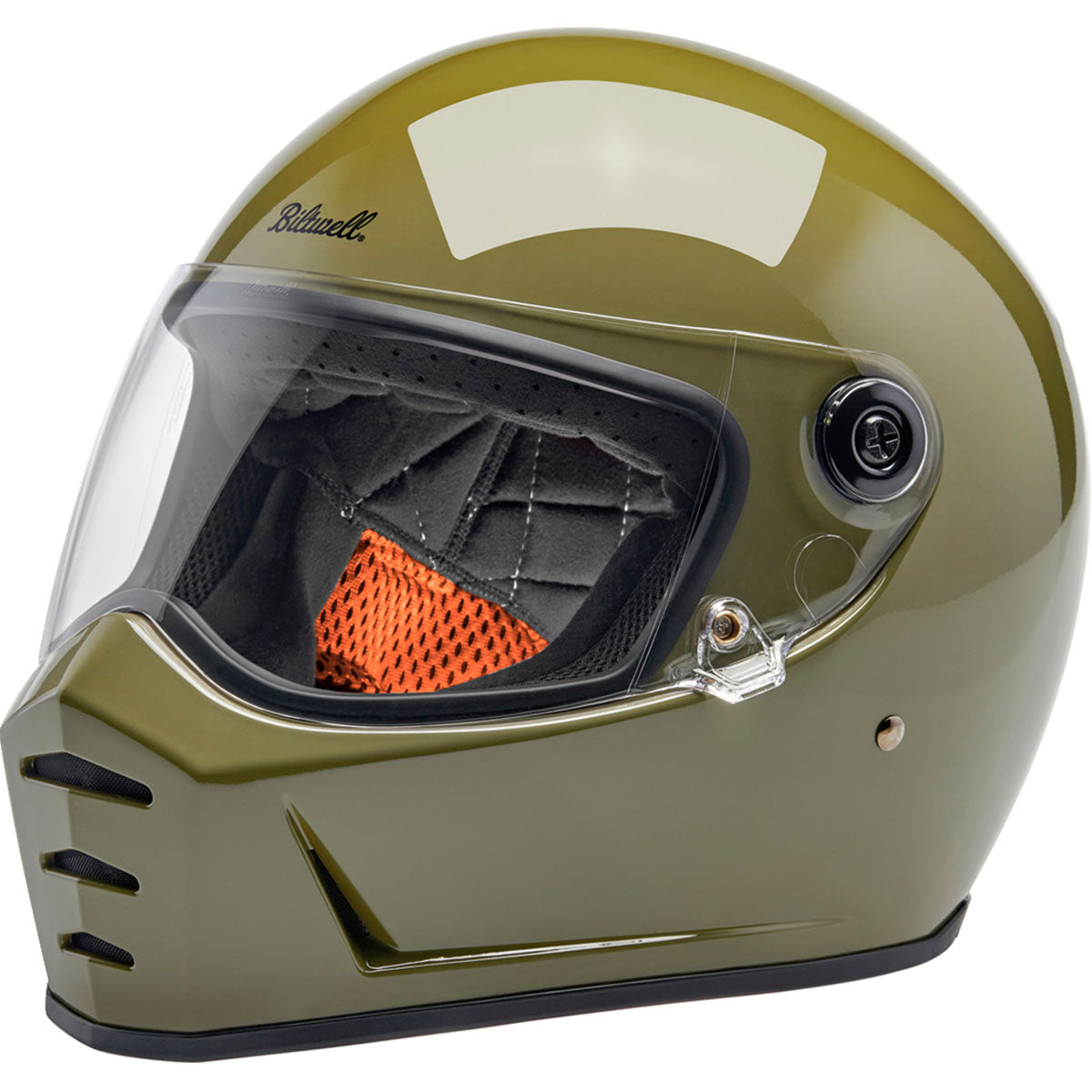 Biltwell Lane Splitter Helmet - Gloss Olive Green