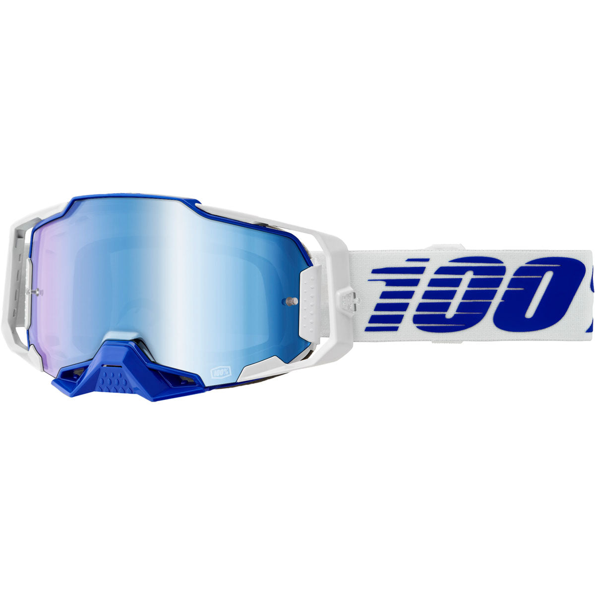 100% Armega Goggles Blue / Mirror Blue Lens