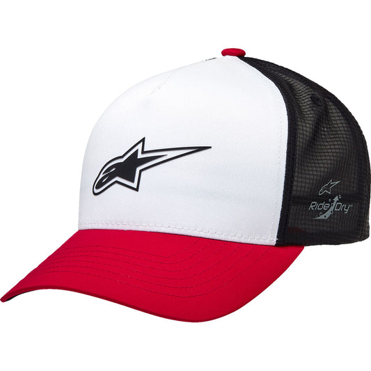 Alpinestars Advantage Tech Trucker Hat - White/Red/Black