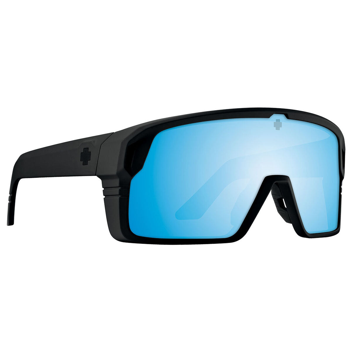 Spy Monolith Polarized Sunglasses CLOSEOUT - Matte Black / Happy Boost Polar Ice Blue Mirror