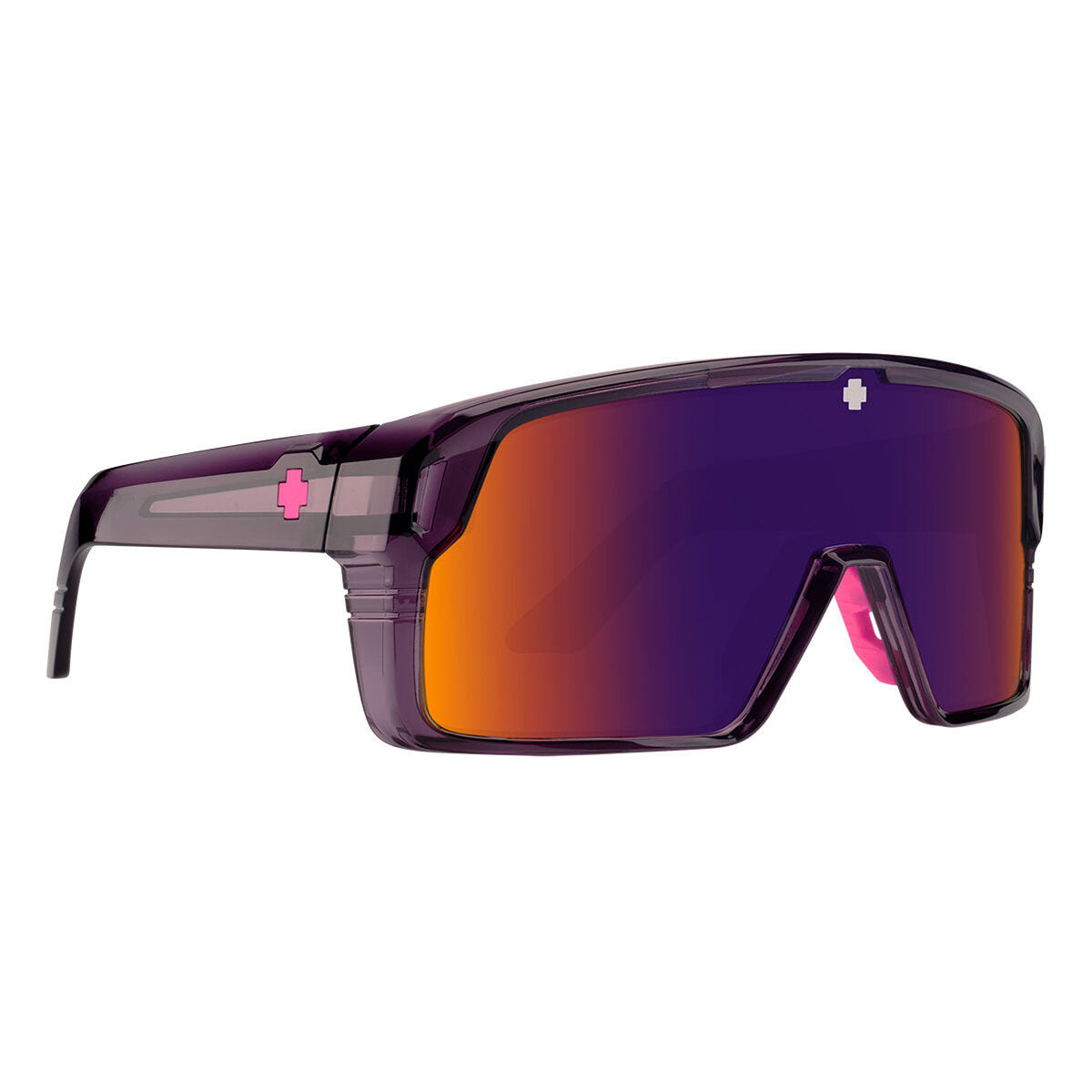 Spy Monolith Sunglasses CLOSEOUT - Translucent Dark Purple/Happy Gray Green Dark Purple Spectra Mirror