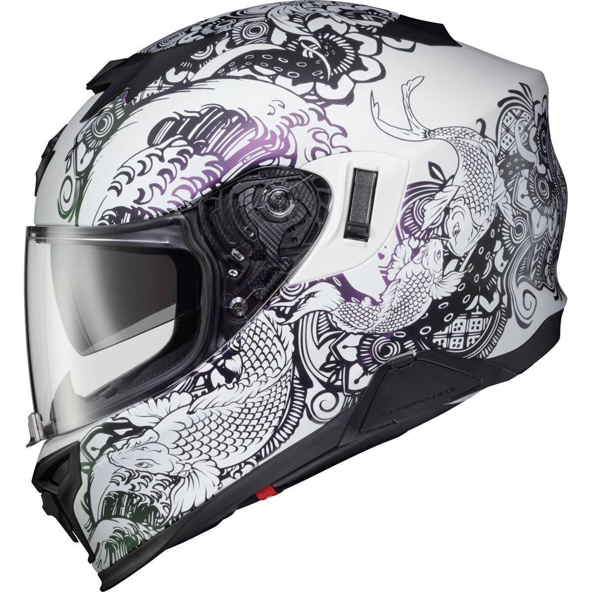 Scorpion EXO-T520 Nama-Sushi Helmet - White/Chameleon