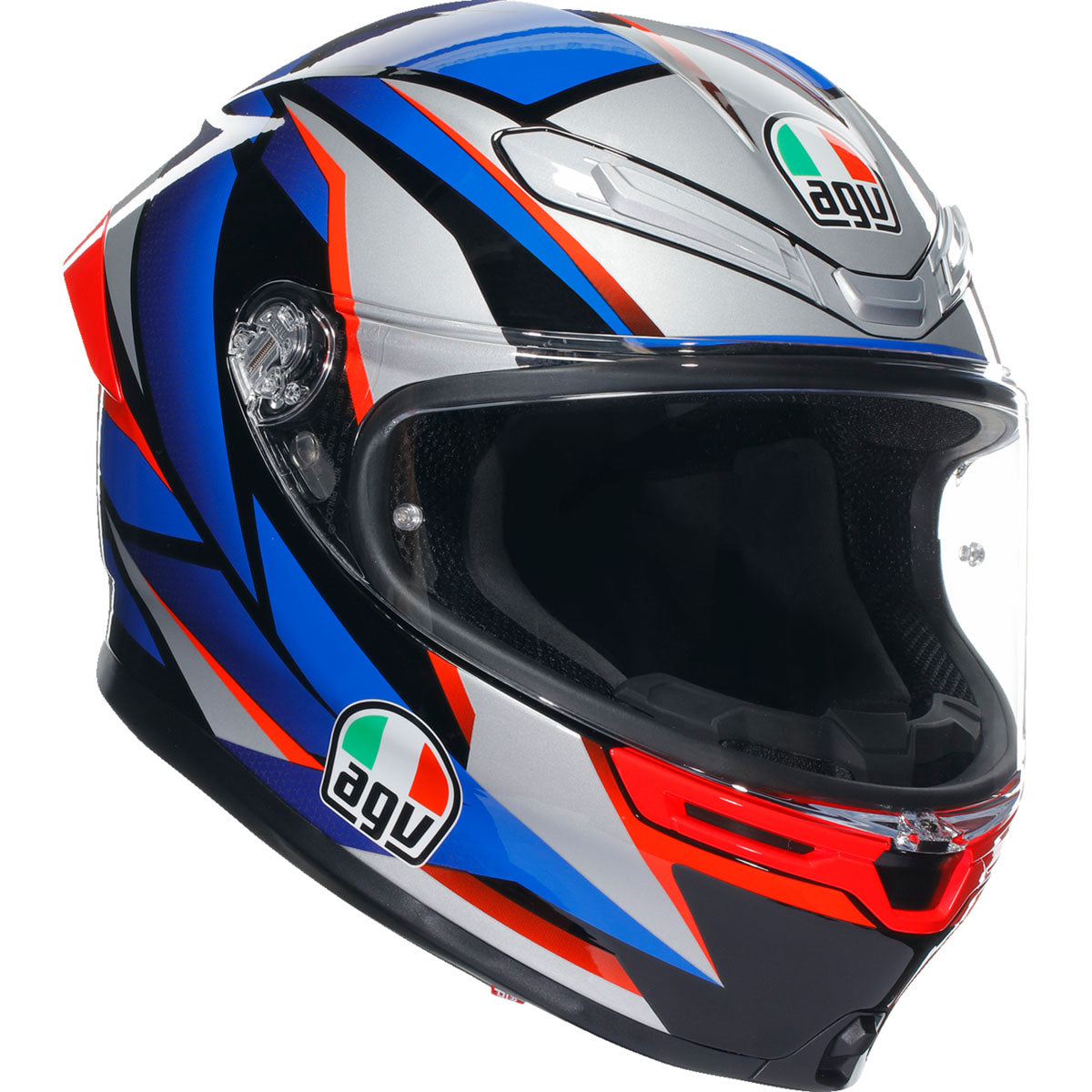 AGV K6 S Slashcut Helmet - Black/Blue/Red