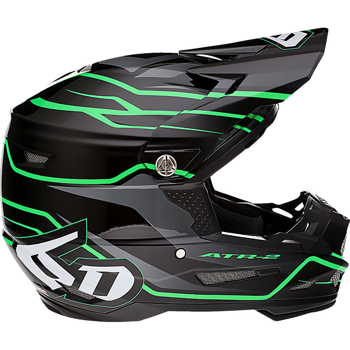 6D ATR-2 Phase Helmet - Black/Green