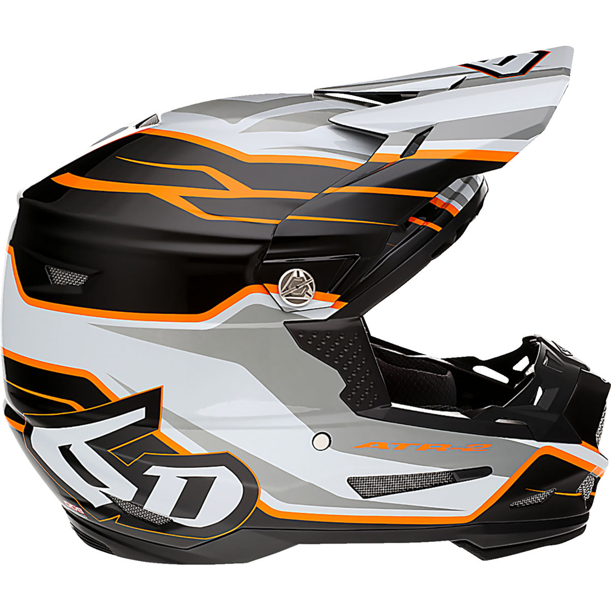 6D ATR-2 Phase Helmet - White/Orange