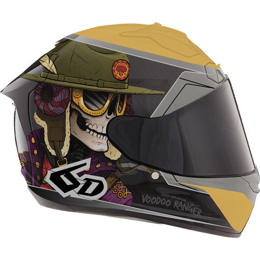 6D ATS-1R Voodoo Ranger Helmet - Gloss Black/Gold