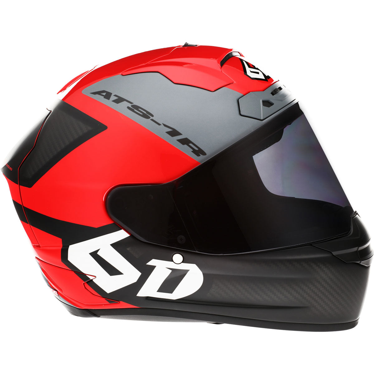 6D ATS-1R Wyman Helmet - Red/Gray