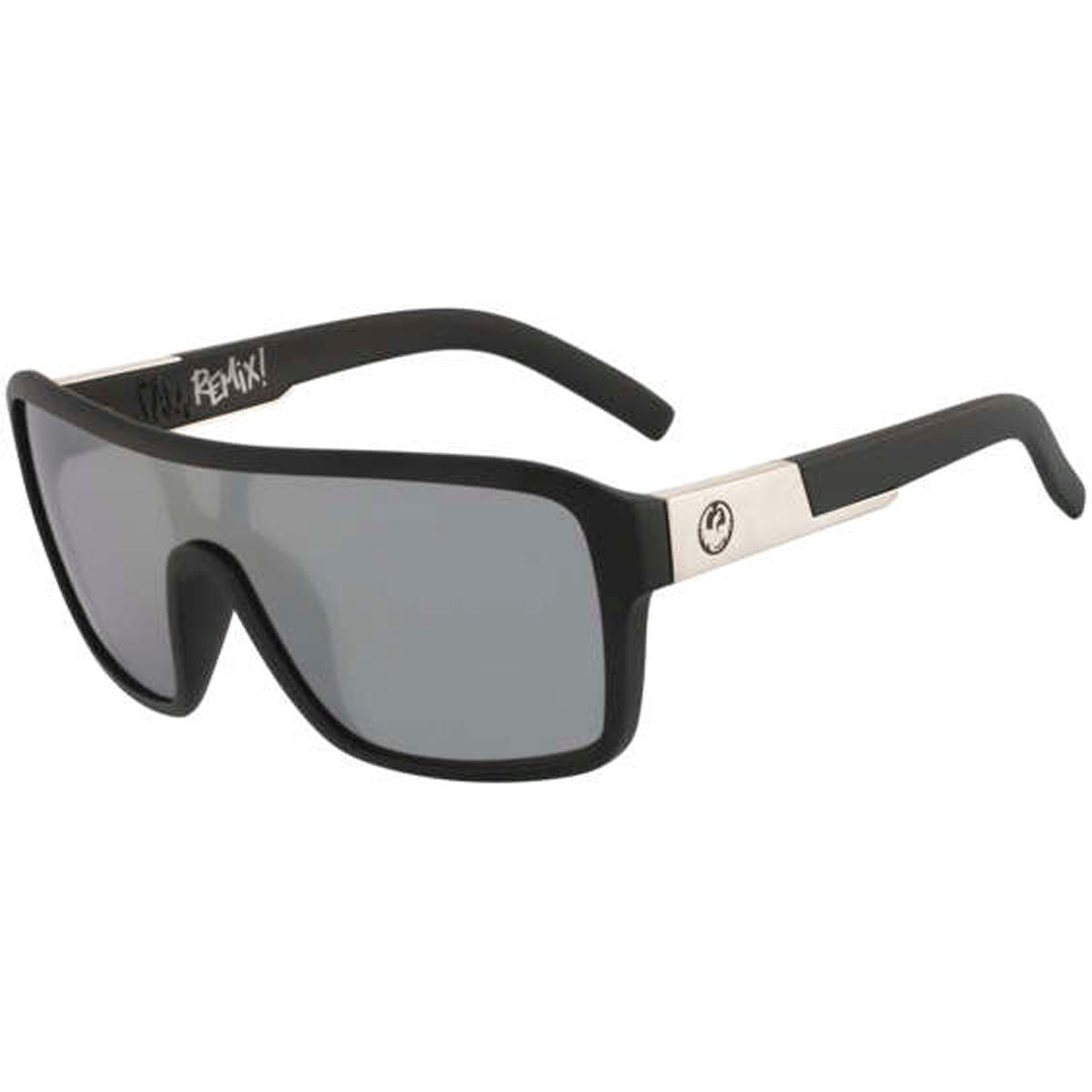 Dragon Remix Sunglasses CLOSEOUT Matte Black / Lumalens Silver Ion Lens