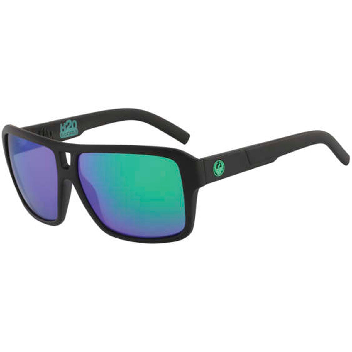 Dragon The Jam H20 Sunglasses CLOSEOUT Matte Black / Lumalens Green Ion Polar Lens