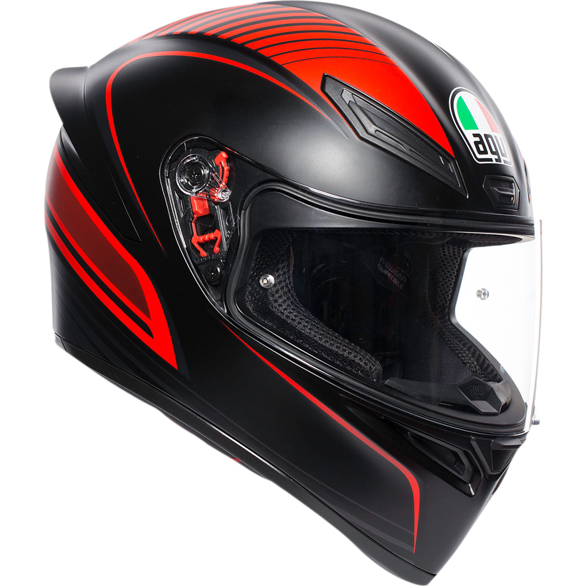 AGV K1 Warm Helmet - Matte Black/Red