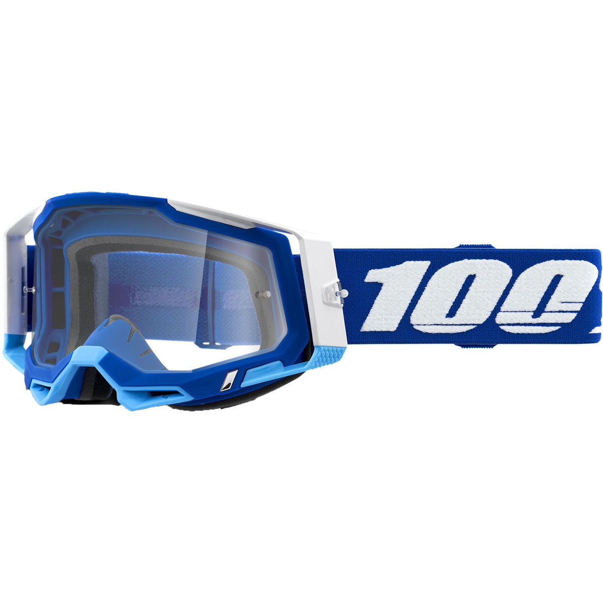 100% Racecraft 2 Goggles Blue / Clear Lens